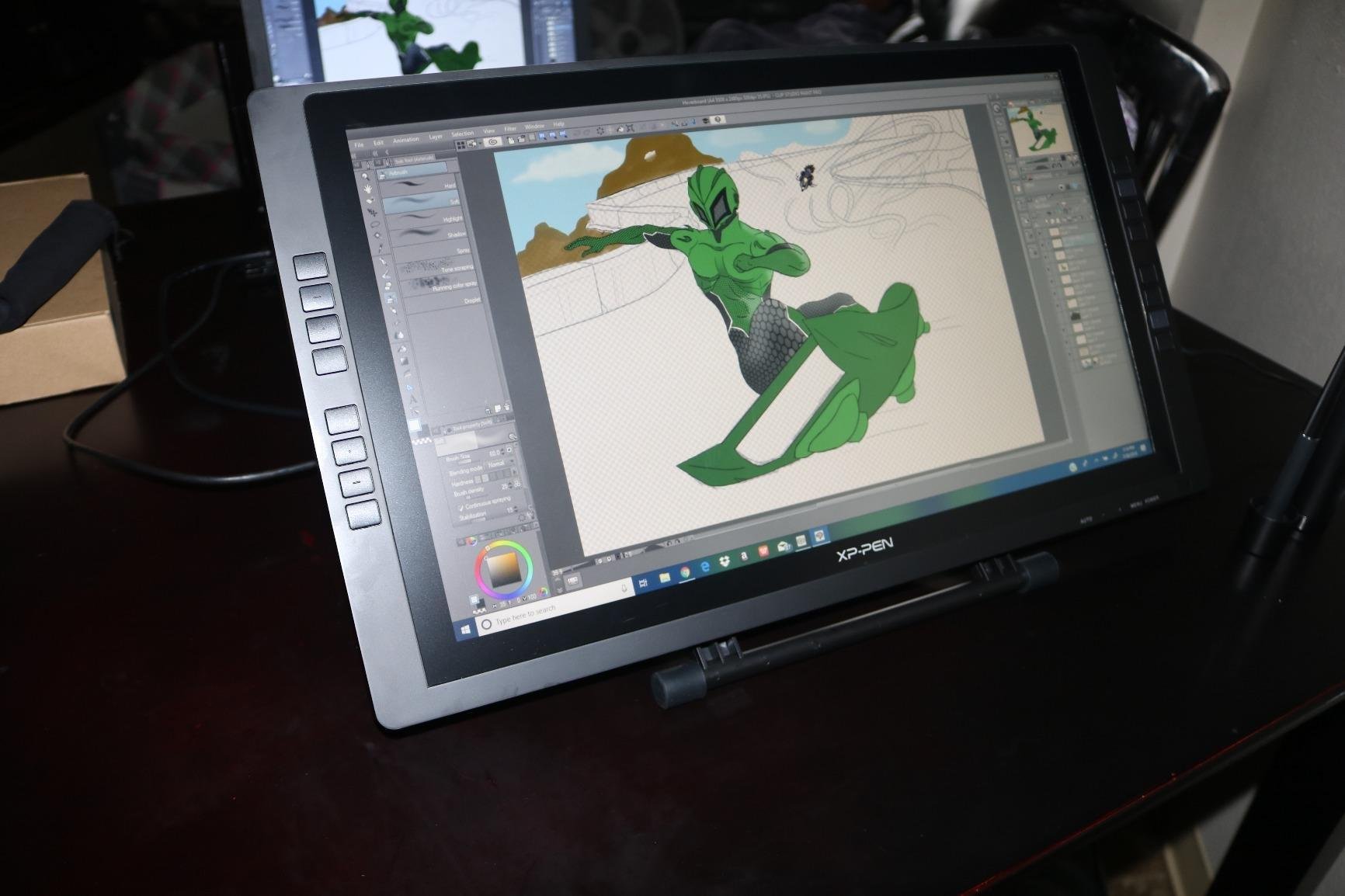 Flad vokse op rester Test af tegneplade XP-Pen Artist 22E Pro med 21.5 inch LED skærm : Bedste  Tegneskærm til designer eller tegner